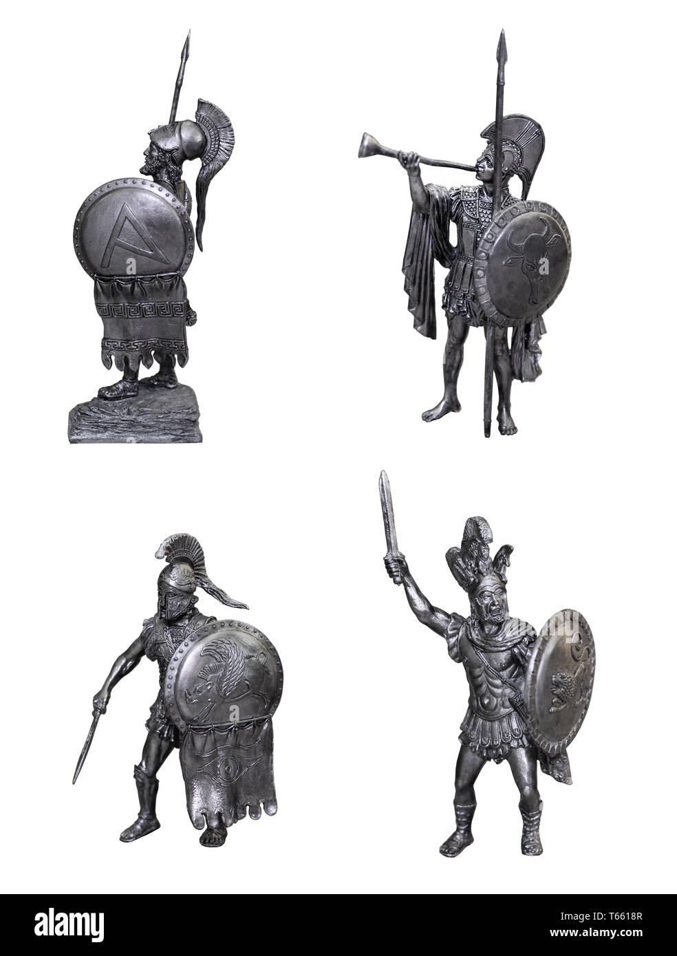 Hoplite grec illustration. Anciens guerriers. Illustration historique. Banque D'Images