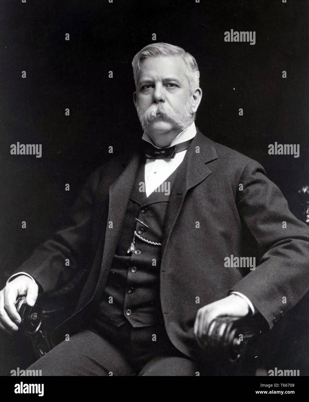 GEORGE WESTINGHOUSE (1846-1914), ingénieur et entrepreneur américain vers 1905 Banque D'Images