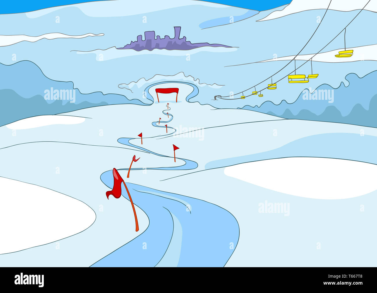 Station de ski Banque D'Images