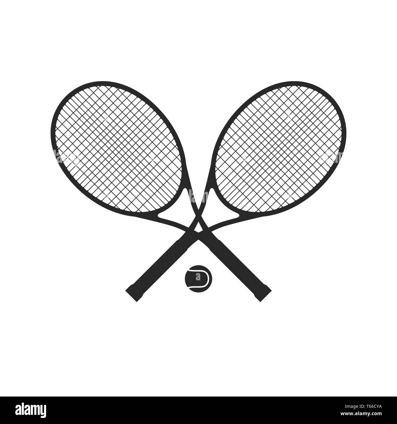 Avec des raquettes de tennis ball Illustration de Vecteur