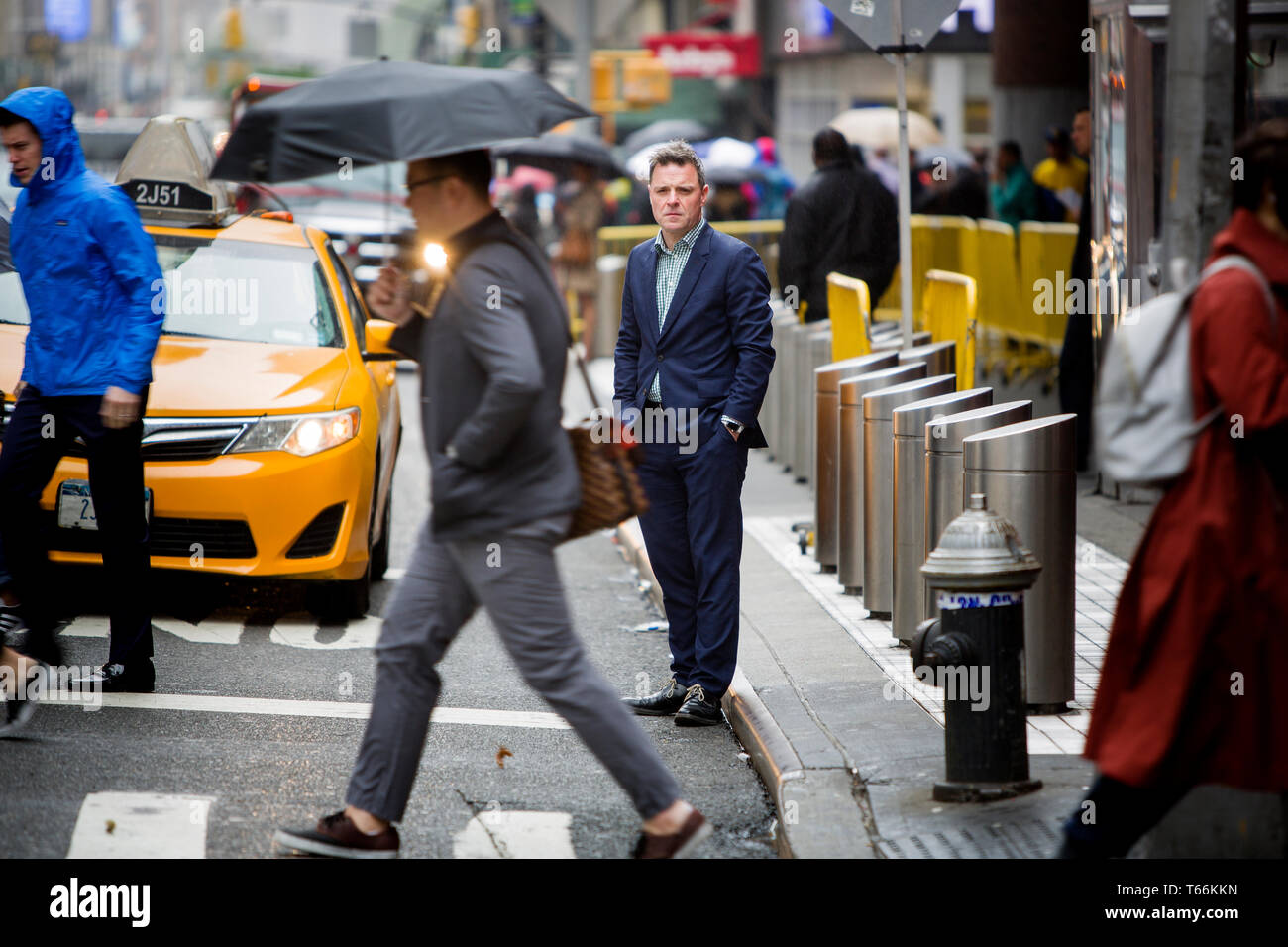 Rédacteur en chef Espen Egil Hansen au journal norvégien Aftenposten (l'Evening Post) visite le New York Times Building à New York. L'Aftenposten est reconnue pour lutter contre Facebook après la publication d'une pleine page de critiquer la société de médias sociaux pour censurer la célèbre image de Phan Thi Kim Phuc, aussi connu sous le napalm Girl. Espen Egil Hansen claqua Mark Zuckerberg pour une perception de l'abus de pouvoir, appelant le PDG de Facebook "l'éditeur le plus puissant au monde." Banque D'Images
