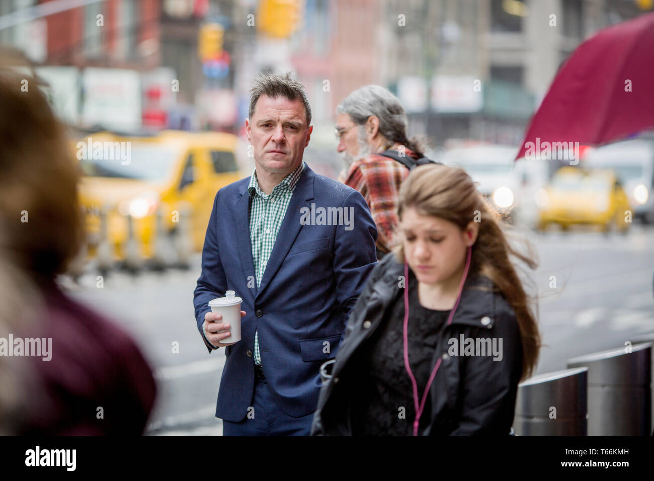 Rédacteur en chef Espen Egil Hansen au journal norvégien Aftenposten (l'Evening Post) visite le New York Times Building à New York. L'Aftenposten est reconnue pour lutter contre Facebook après la publication d'une pleine page de critiquer la société de médias sociaux pour censurer la célèbre image de Phan Thi Kim Phuc, aussi connu sous le napalm Girl. Espen Egil Hansen claqua Mark Zuckerberg pour une perception de l'abus de pouvoir, appelant le PDG de Facebook "l'éditeur le plus puissant au monde." Banque D'Images