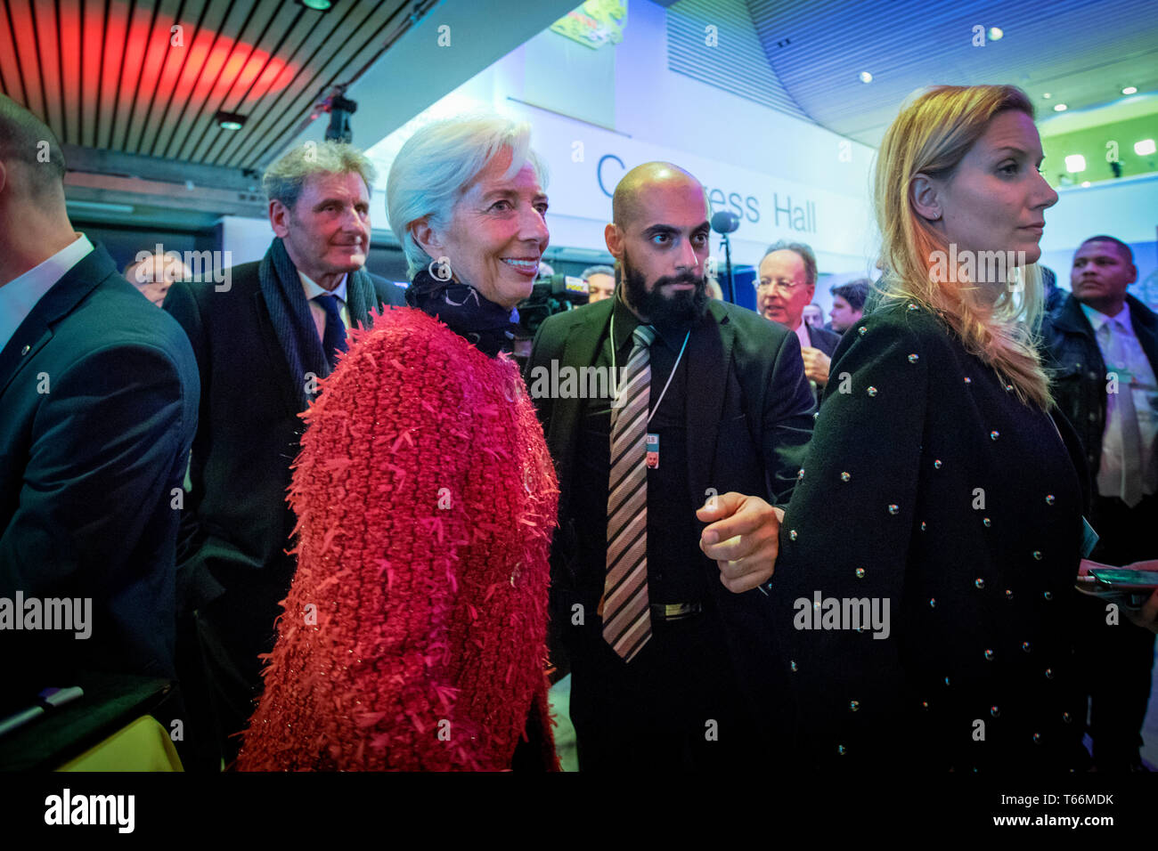 Directrice Générale et Présidente du Fonds monétaire international - FMI - Christine Lagarde lors du Forum économique mondial de Davos Banque D'Images