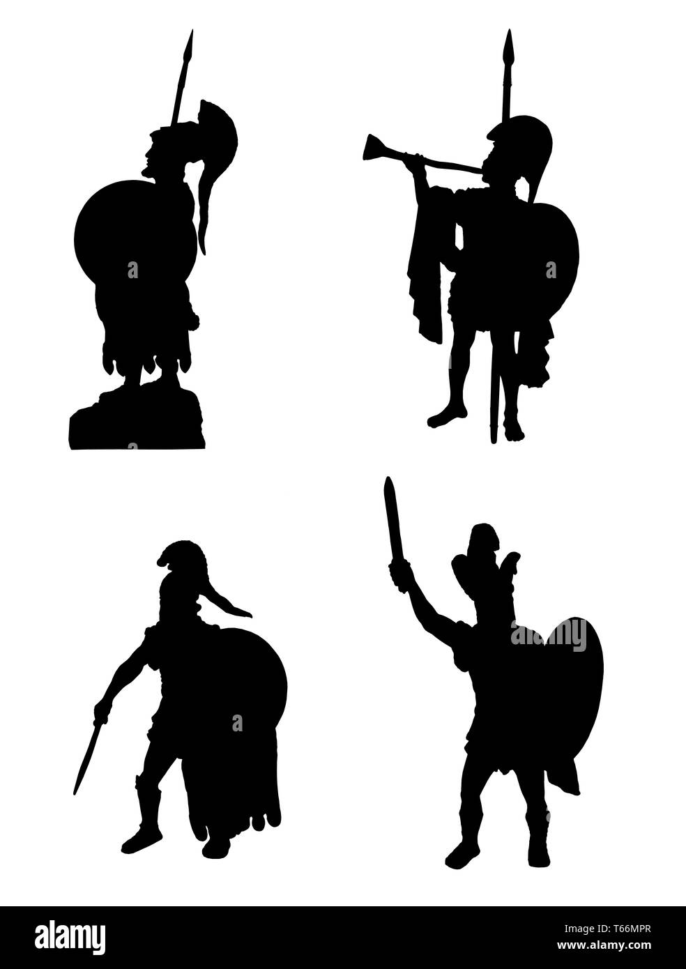 Hoplite grec illustration. Anciens guerriers. Illustration historique. Banque D'Images