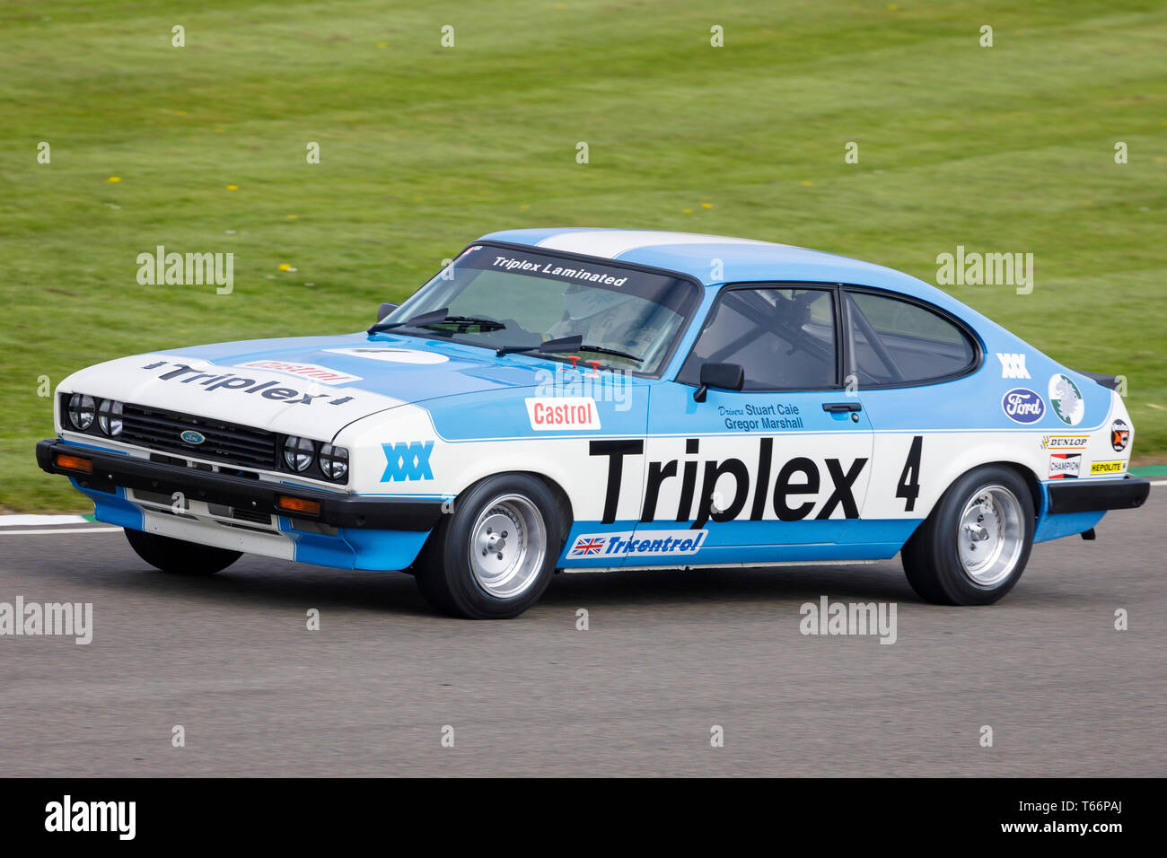 Ford Capri III 3.0 1980 lors de la course du trophée Gerry Marshall lors de la 77e réunion des membres du GRRC Goodwood, Sussex, Royaume-Uni. Banque D'Images