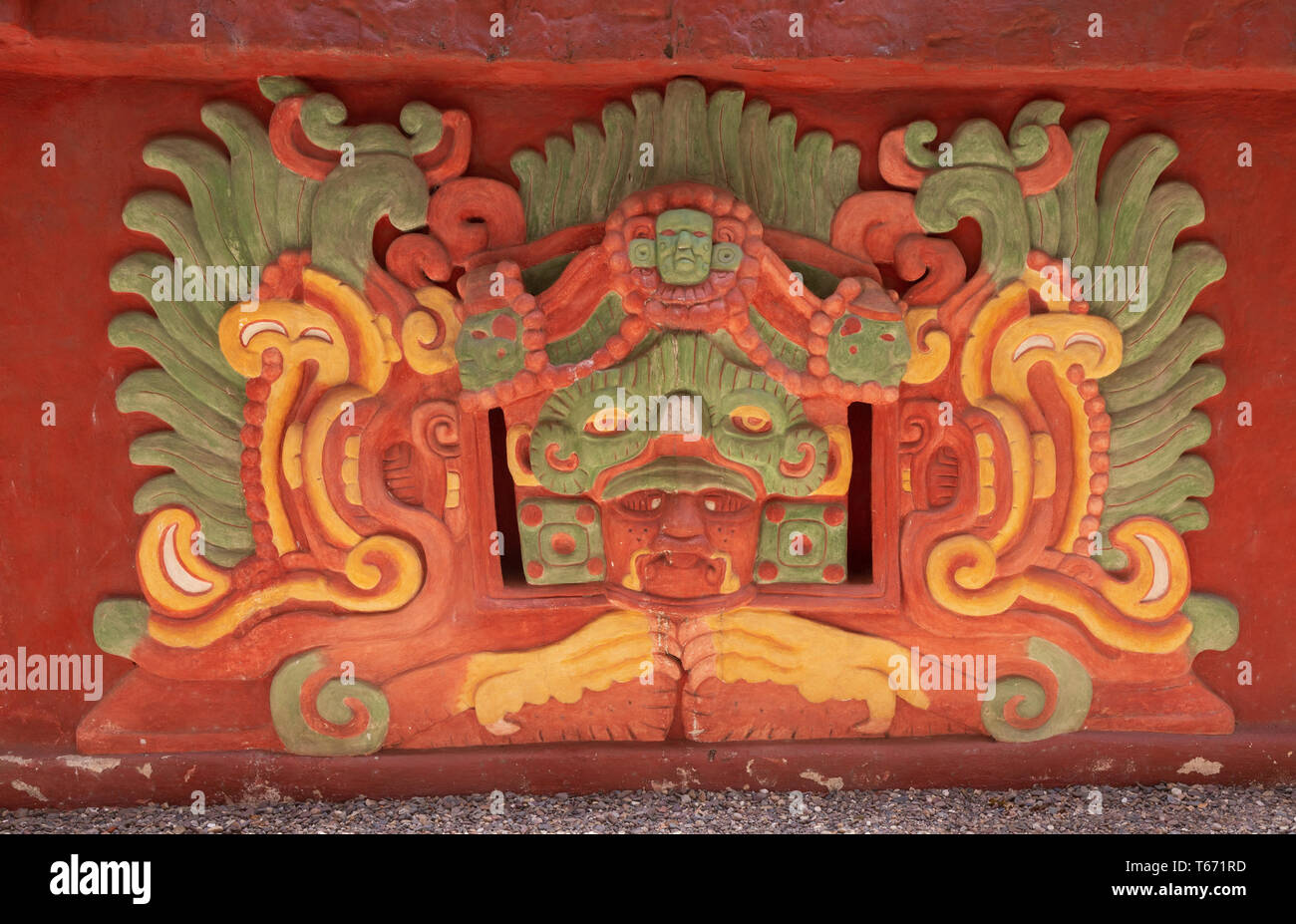 Art Maya - close up of sculpture maya, réplique du Temple Rosalila, Musée  de sculptures de Copan Copan, site maya de Copan, Honduras, Amérique  Centrale Photo Stock - Alamy