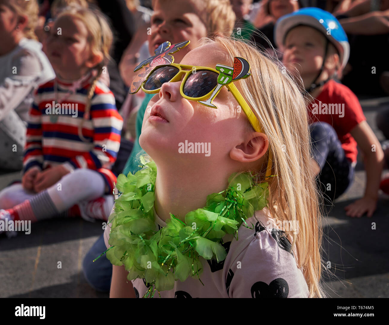 Les enfants, Journée Culturelle, Reykjavik, Islande Banque D'Images