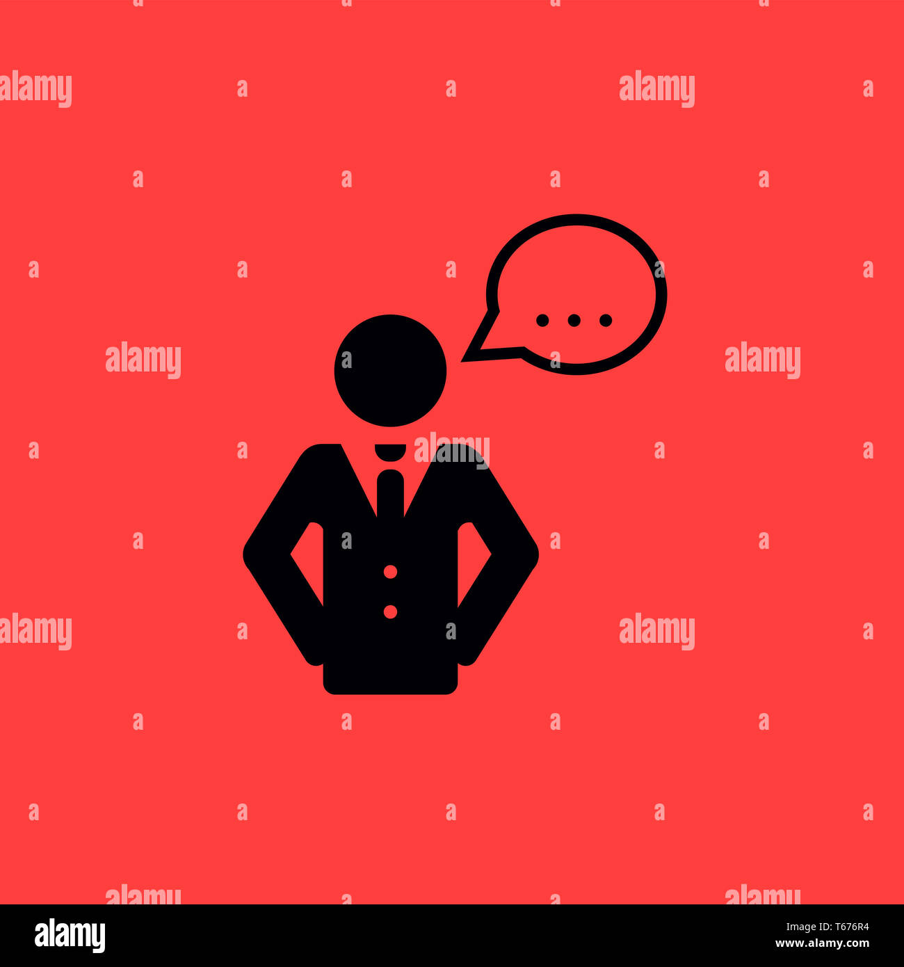 Icône plate Banque D'Images