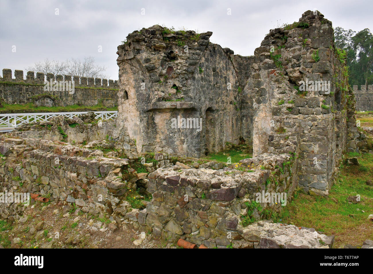 Ruines du Fort romain de goniomètre, Batumi, république autonome d'Adjarie, Géorgie Banque D'Images