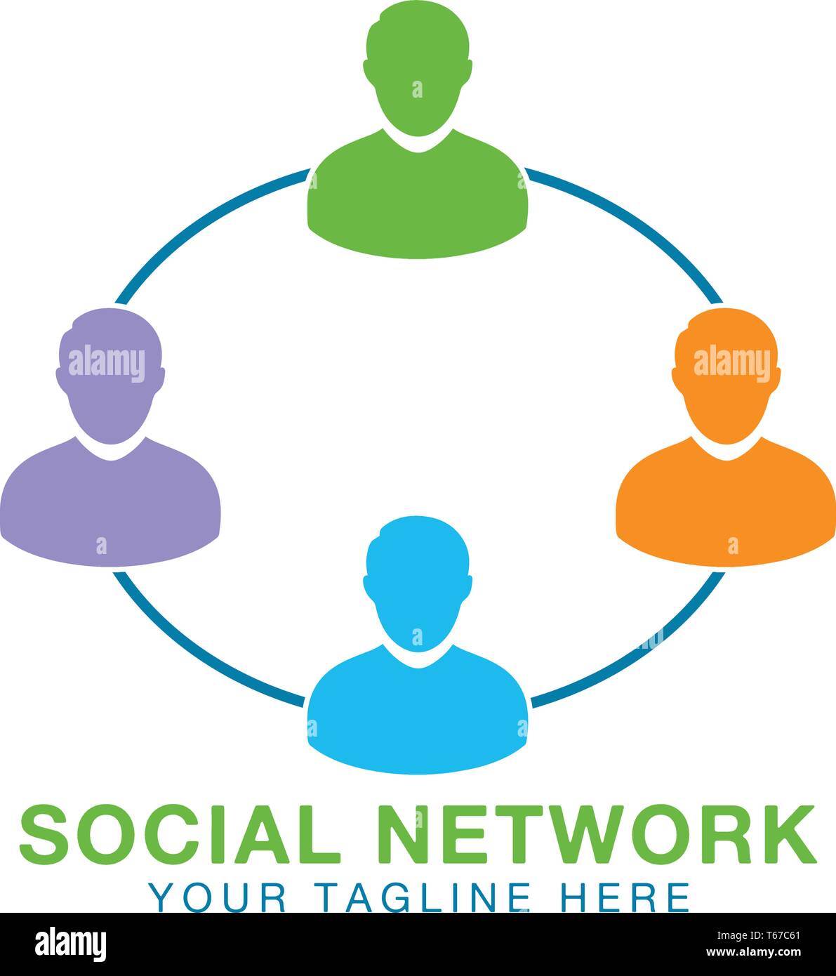 La connexion sociale logo. EPS vectoriel éditable. Illustration de Vecteur