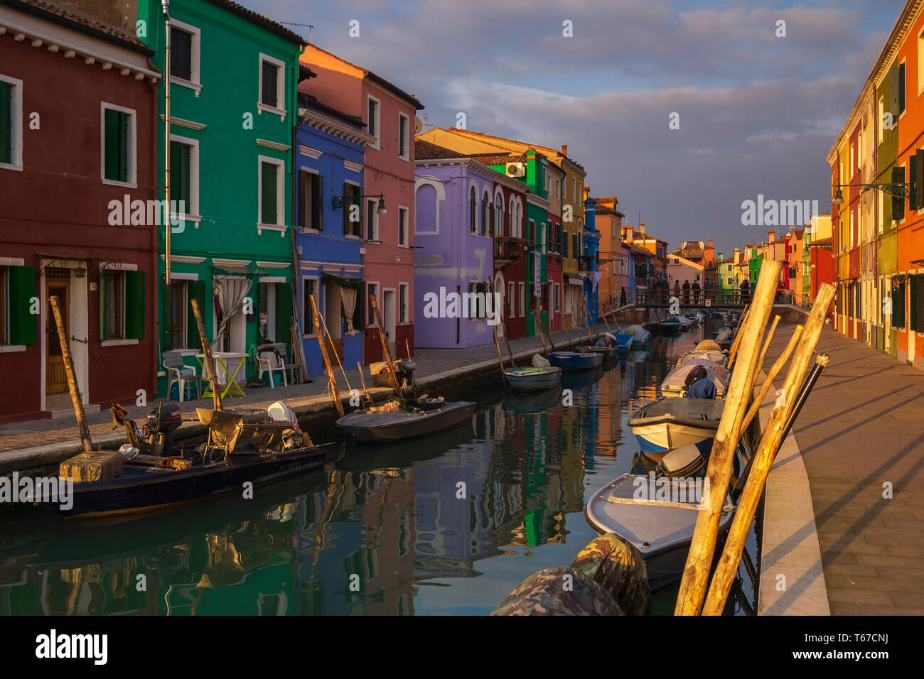 Voir l'île de Burano. Lagune de Venise Banque D'Images