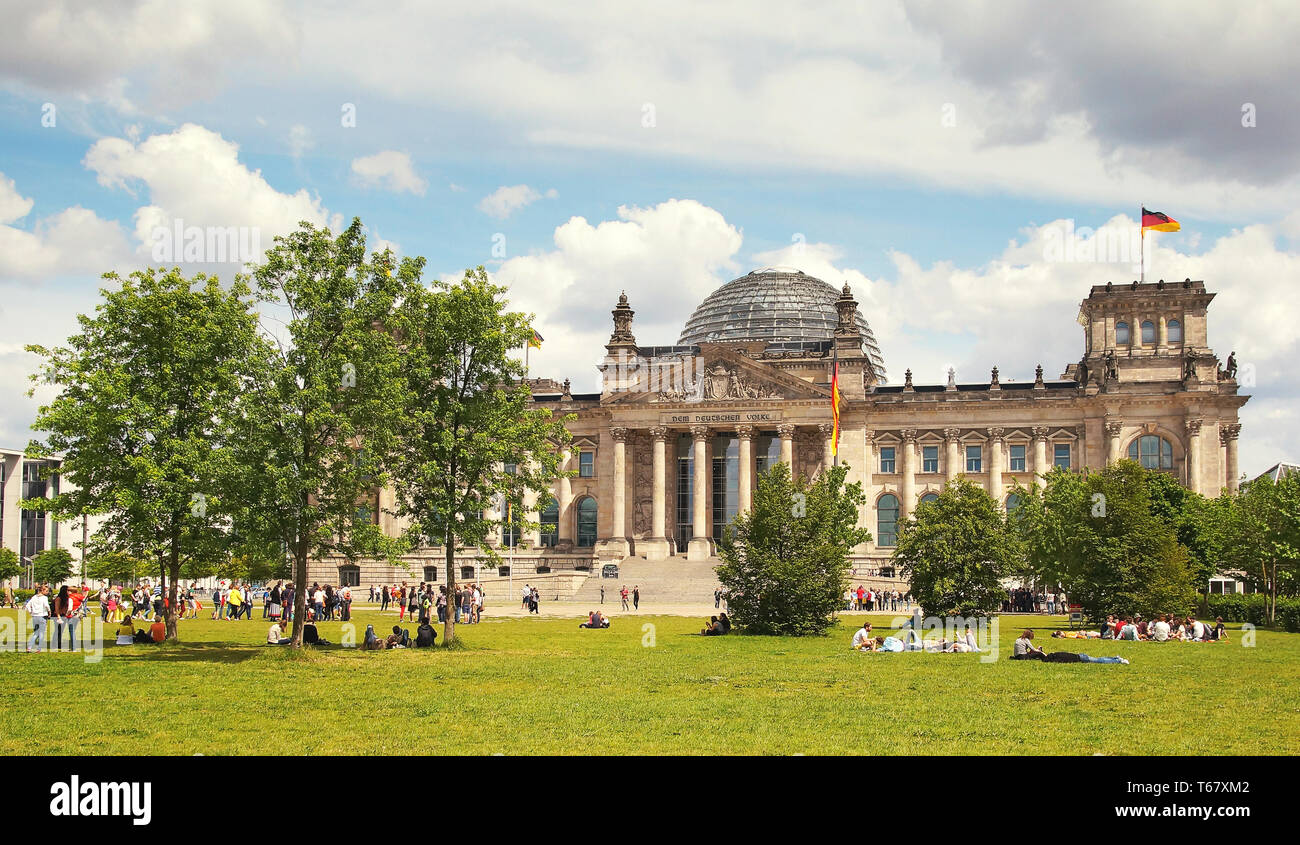 Le bâtiment du Reichstag à Berlin, Allemagne Banque D'Images