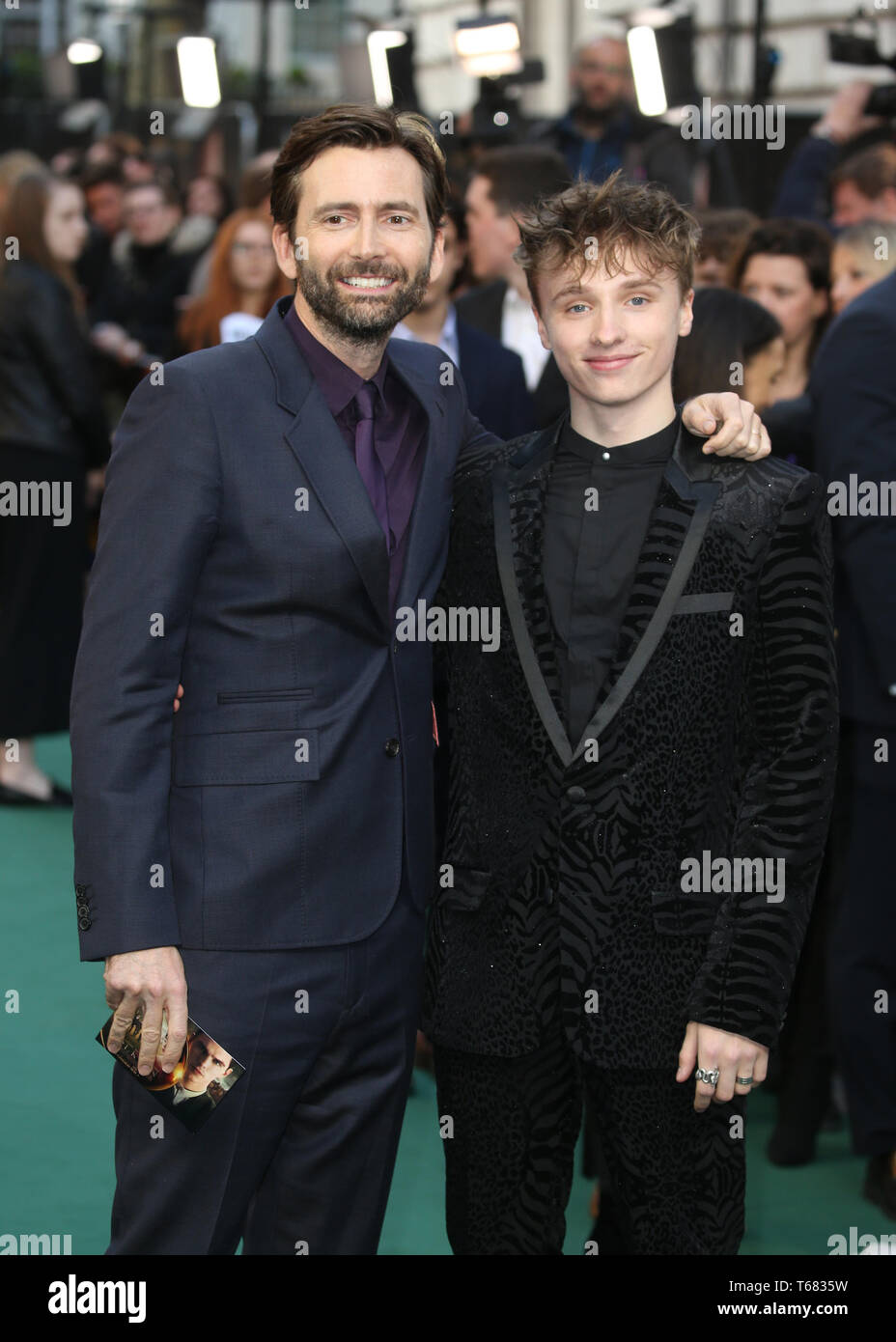 David Tennant (à gauche) et Ty Tennant participant à la UK premiere de Tolkien s'est tenue au Curzon Mayfair, Londres . PRESS ASSOCIATION. Photo date : lundi 29 avril, 2019. Crédit photo doit se lire : Isabel Infantes/PA Wire Banque D'Images