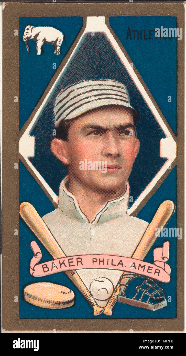 Frank Baker, Philadelphie Athlétisme, Baseball Card Portrait, American Tobacco Company, 1911 Banque D'Images