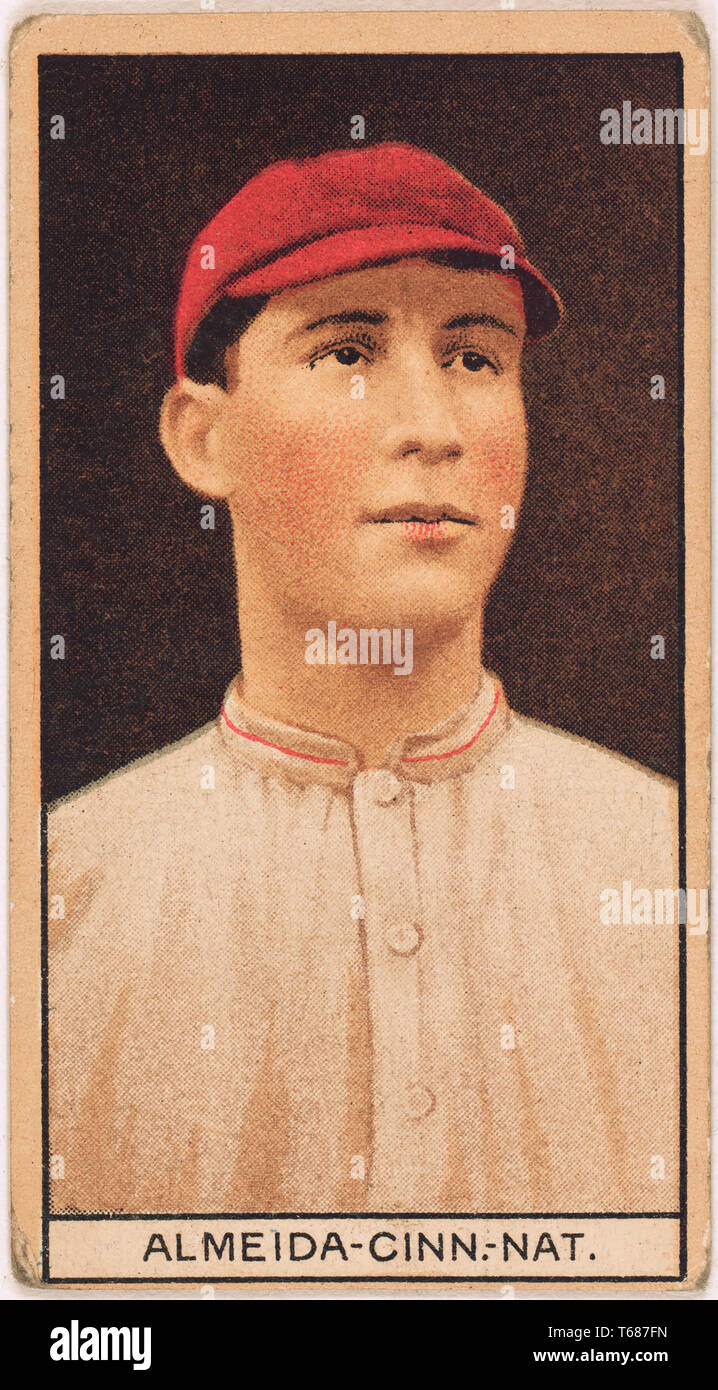 Rafael Almeida, Cincinnati Reds, Portrait, carte de base-ball American Tobacco Company, 1912 Banque D'Images