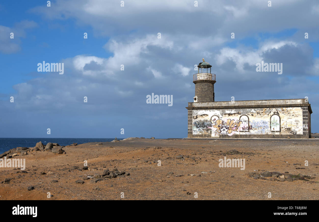 Punta Faro de Pechiguera - Le vieux phare Banque D'Images