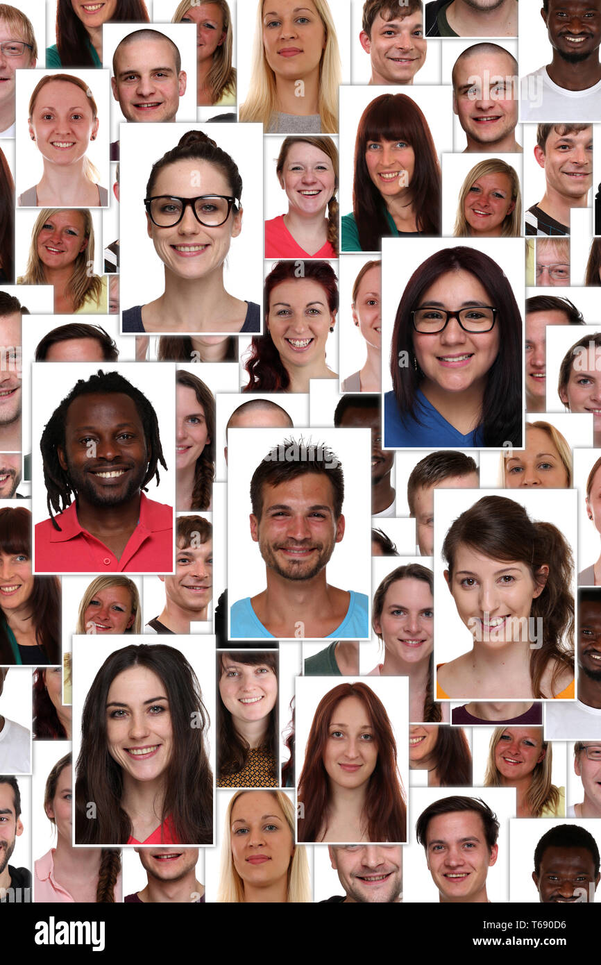 Photo Symbole du groupe adolescent multiculturelle Banque D'Images