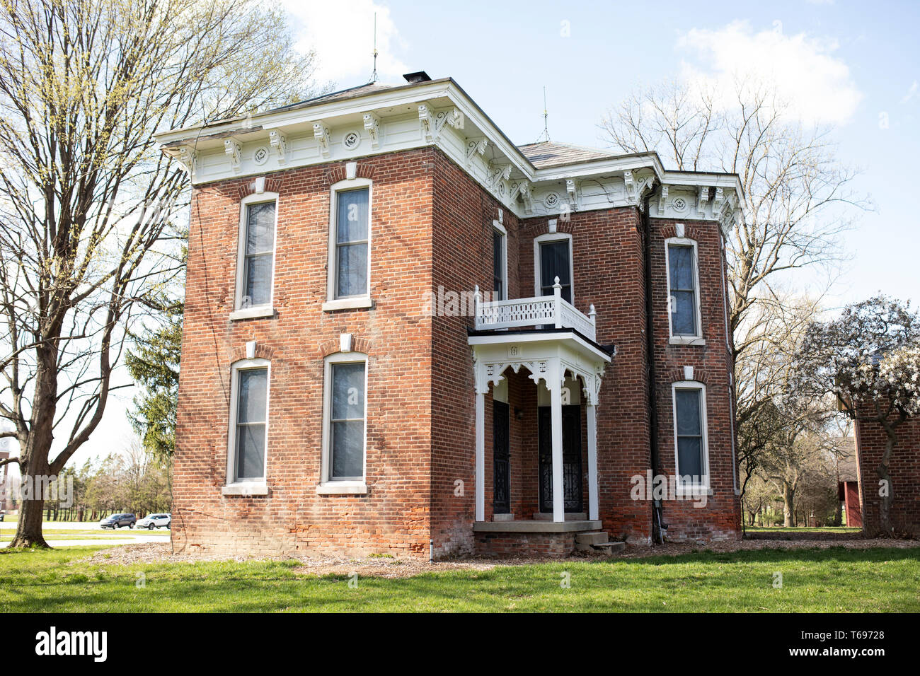 Maison de William à Coxhall Gardens, un parc à Carmel, Indiana, États-Unis. Banque D'Images
