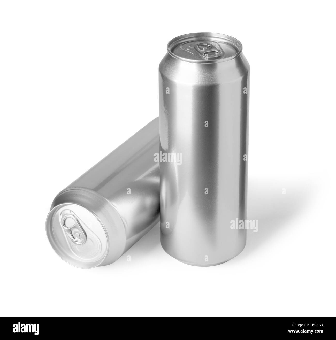 500 ml. les boîtes en aluminium, réaliste photo image with clipping path Banque D'Images