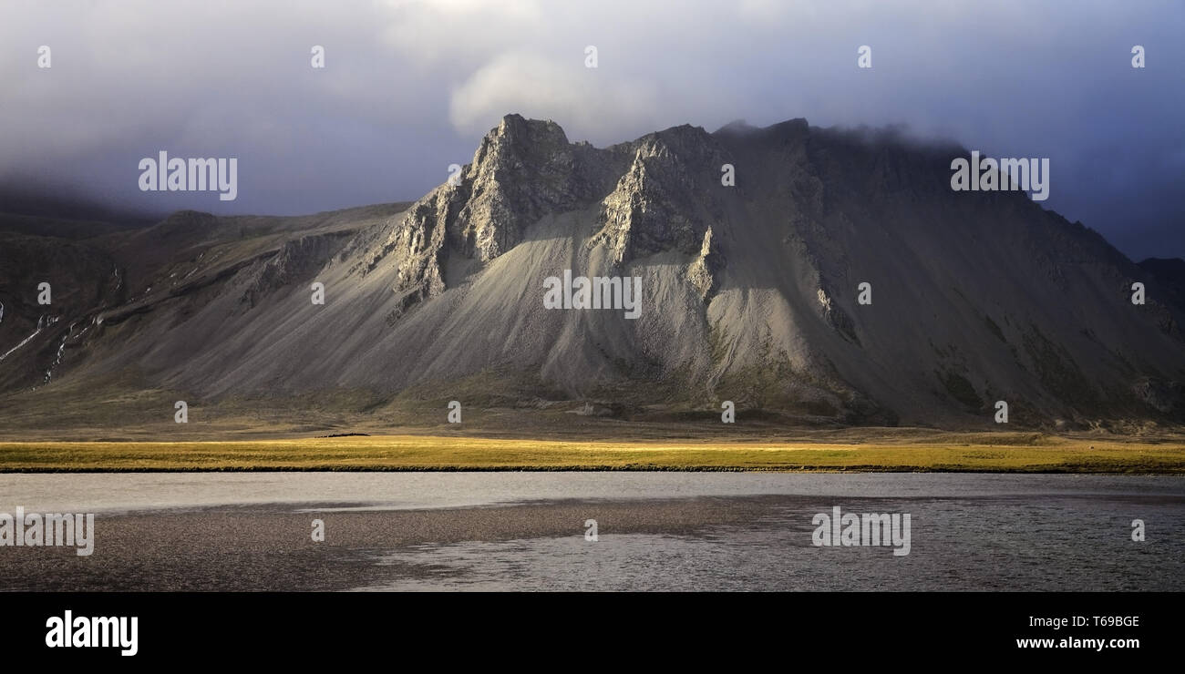 Paysage avec vue sur la côte sud, l'Islande, de Snæfellsnes Banque D'Images