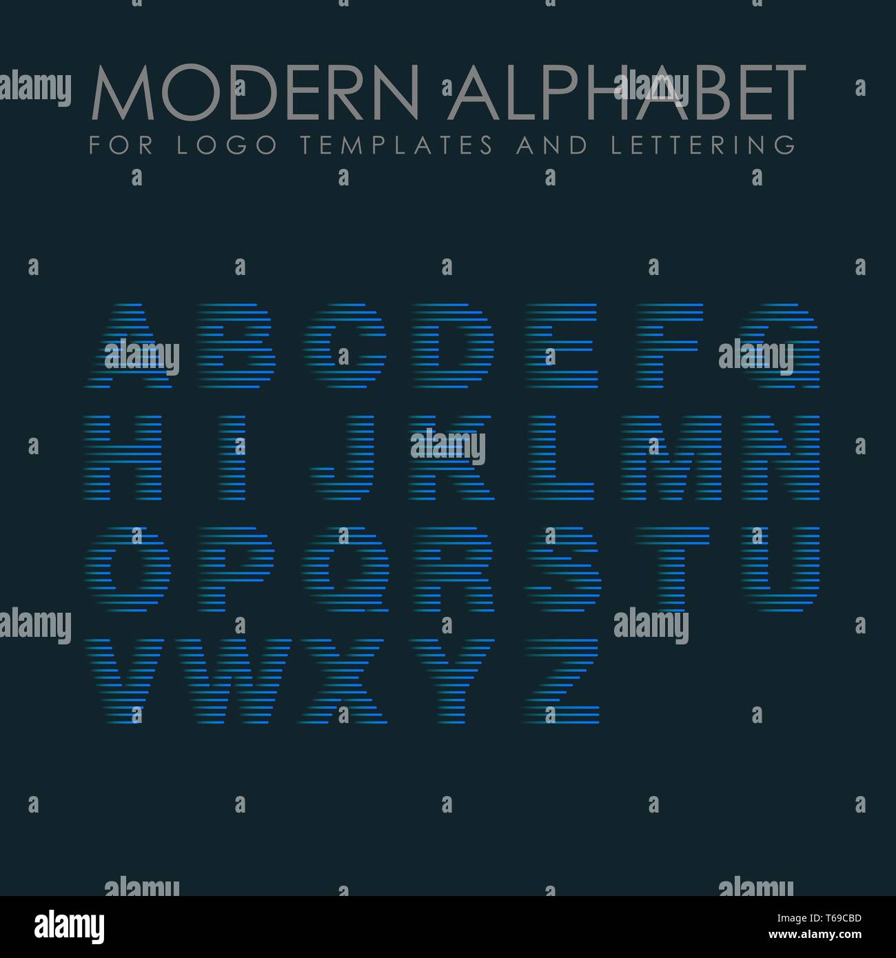 LOGO DE L'alphabet MODERNE LETTRE Illustration de Vecteur