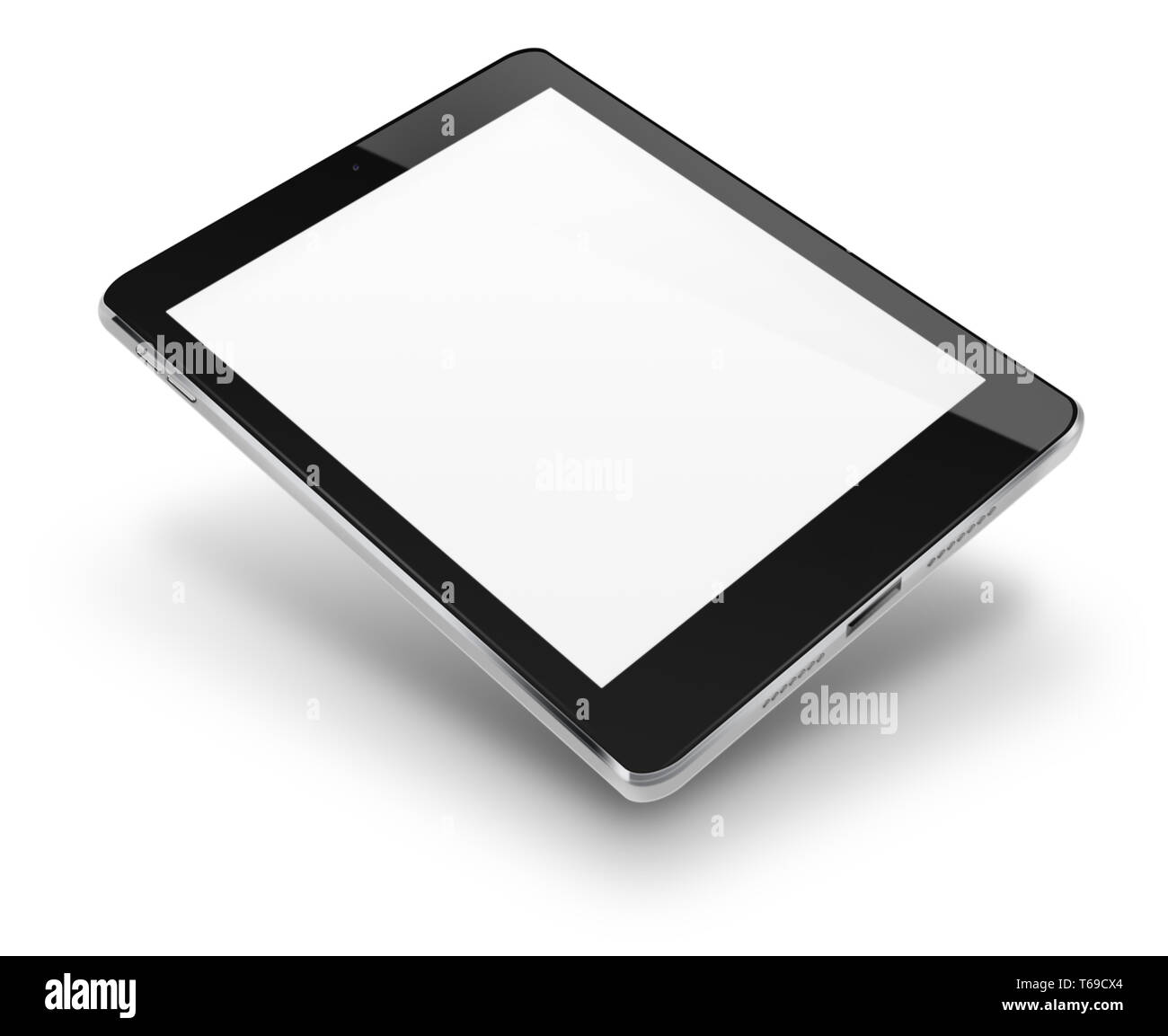 Ordinateur tablette avec écran vide. Banque D'Images