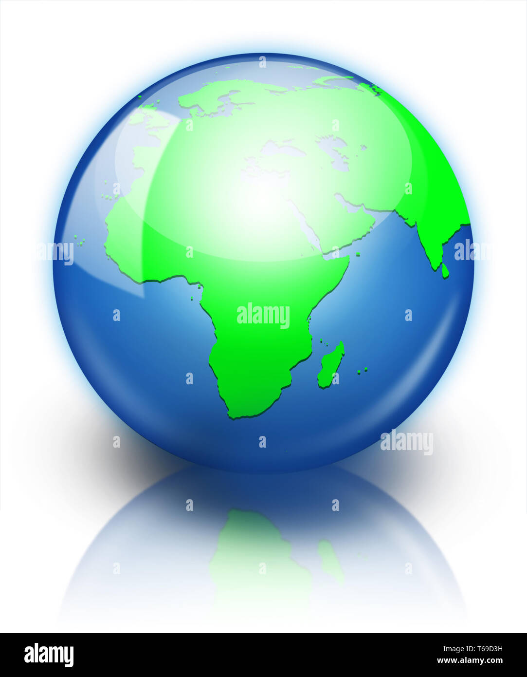 Planète Terre icône en forme de globe. Banque D'Images