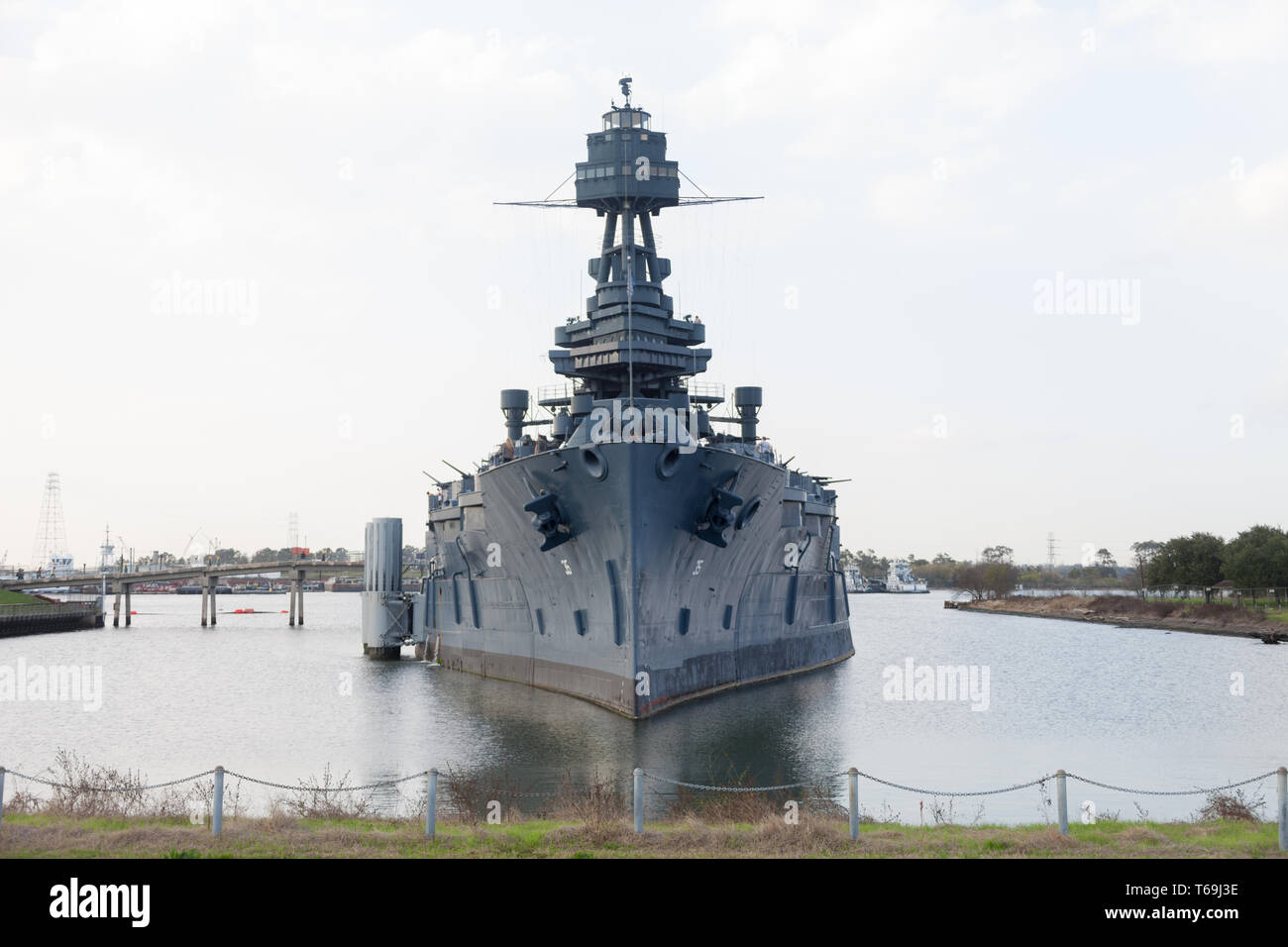 Houston, Texas, USA - 27 décembre 2016 : navire de guerre USS Wisconsin BB-35, est un bateau musée près de Houston, et un monument historique Banque D'Images