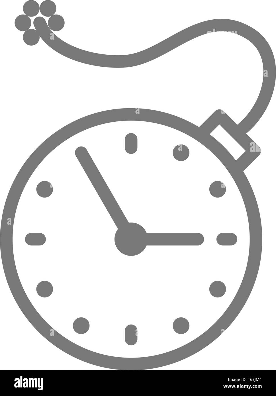 Horloge avec minuteur, explosion de bombe, l'icône de la ligne de date  limite Image Vectorielle Stock - Alamy