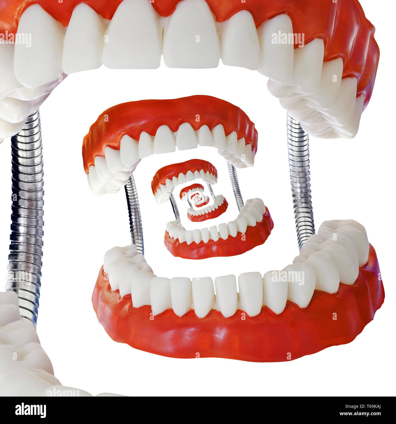 Découpe Modèle dentier Droste Banque D'Images