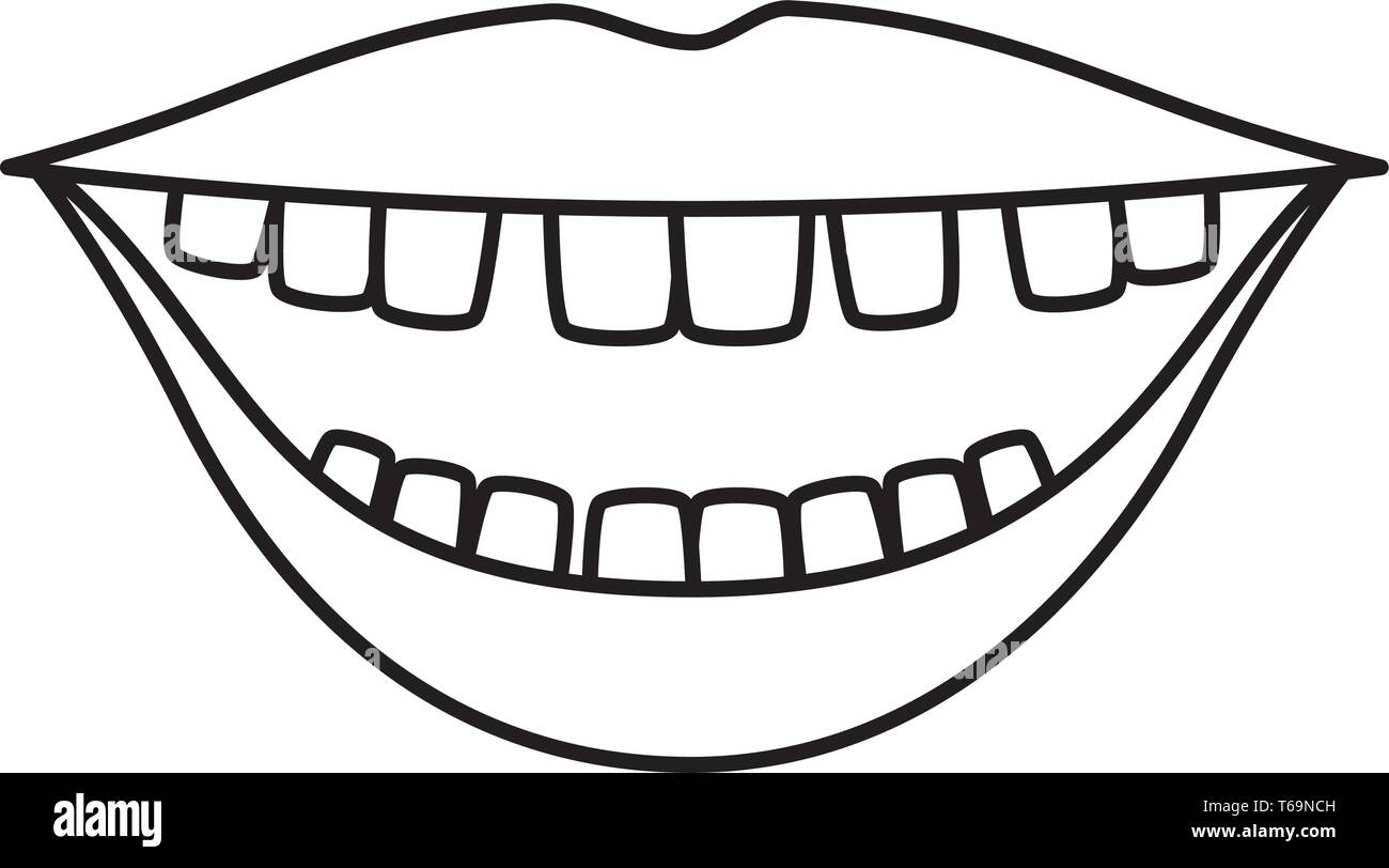 La bouche avec dents bd Illustration de Vecteur
