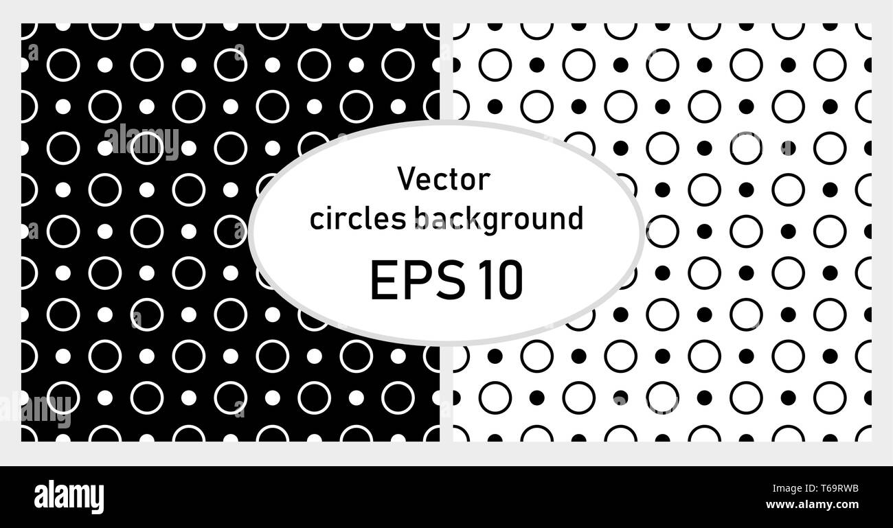 Vector cercle continu. arrière-plan abstrait noir et blanc Fond transparent de sonneries, eps10. Illustration de Vecteur