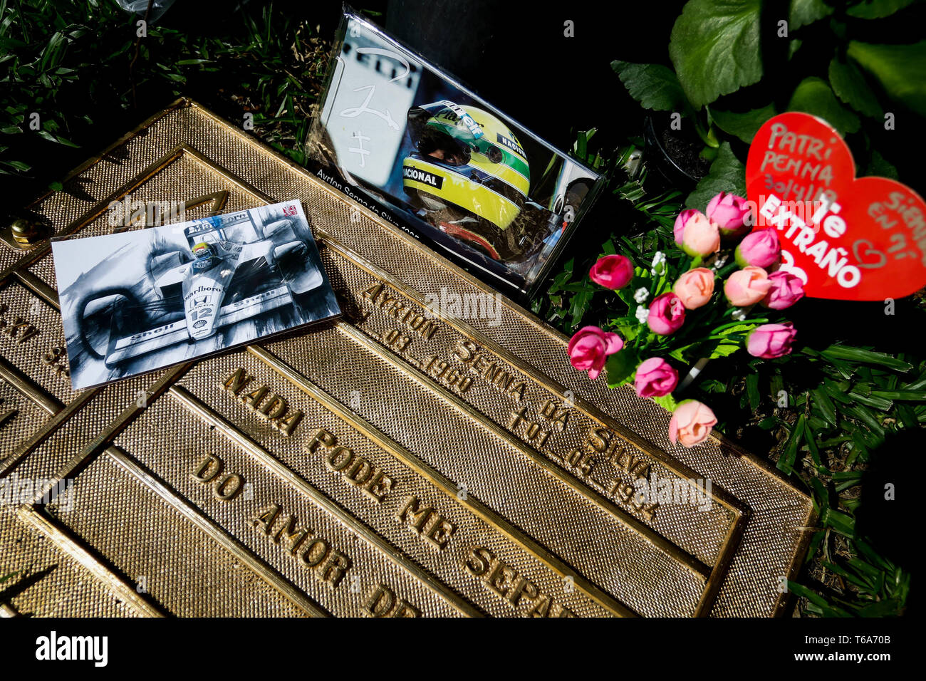 SÃO PAULO, SP 30.04.2019 25 ANOS DA MORTE DE Ayrton Senna Fans rendent hommage à la