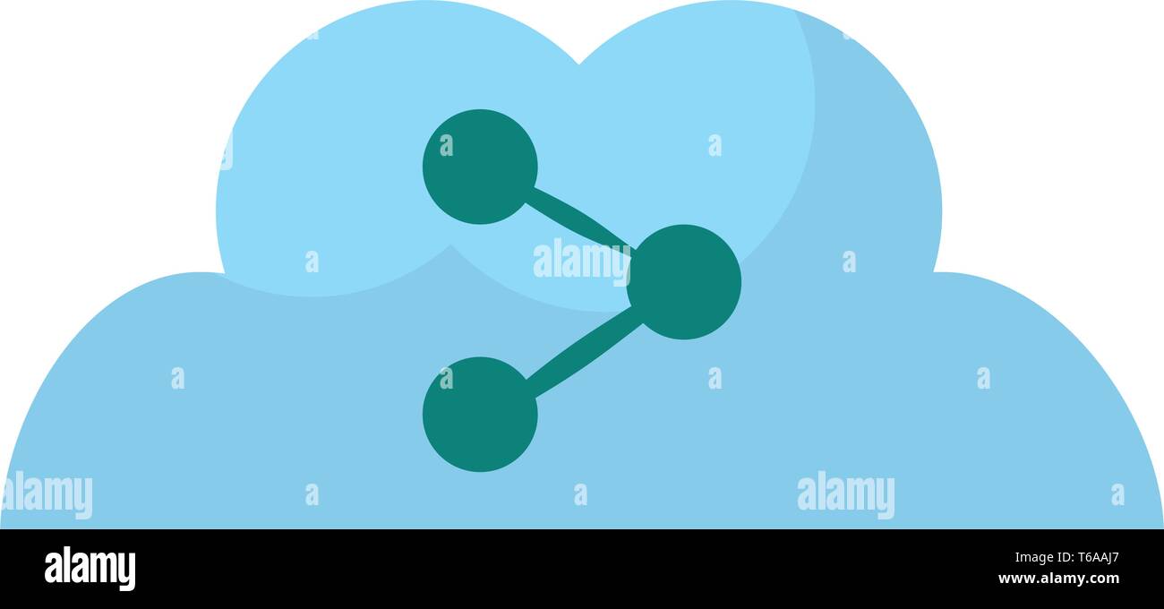 Cloud et l'icône de partage Illustration de Vecteur