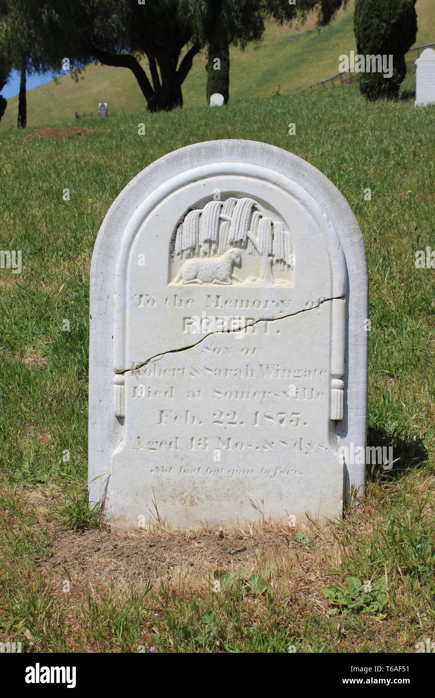 Rose Hill Cemetery, Black Diamond Mines Regional Preserve et Antioch, Californie Banque D'Images