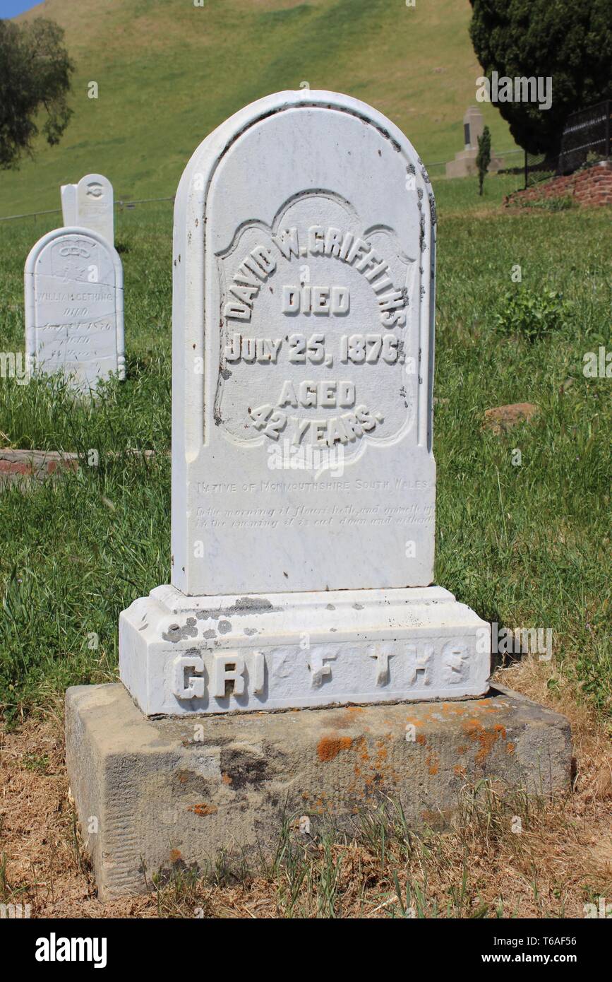 Rose Hill Cemetery, Black Diamond Mines Regional Preserve et Antioch, Californie Banque D'Images