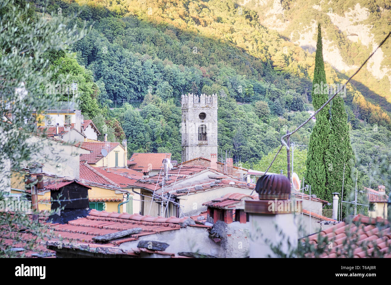 Village de montagne italien Casoli, Toscane Banque D'Images