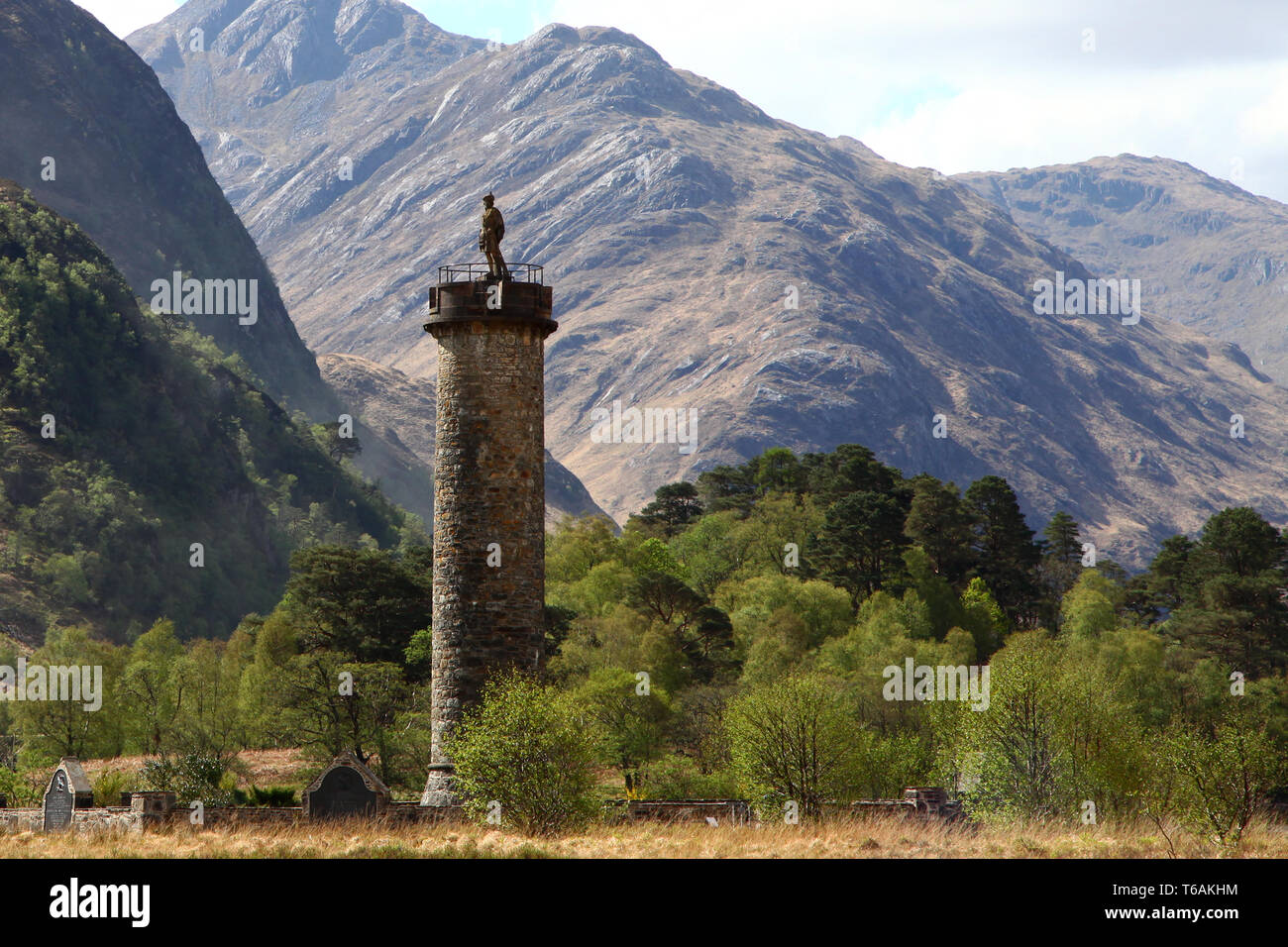 Glenfinnan Monument voisin Loch Shiel Ecosse Lochaber Glenfinnan Banque D'Images