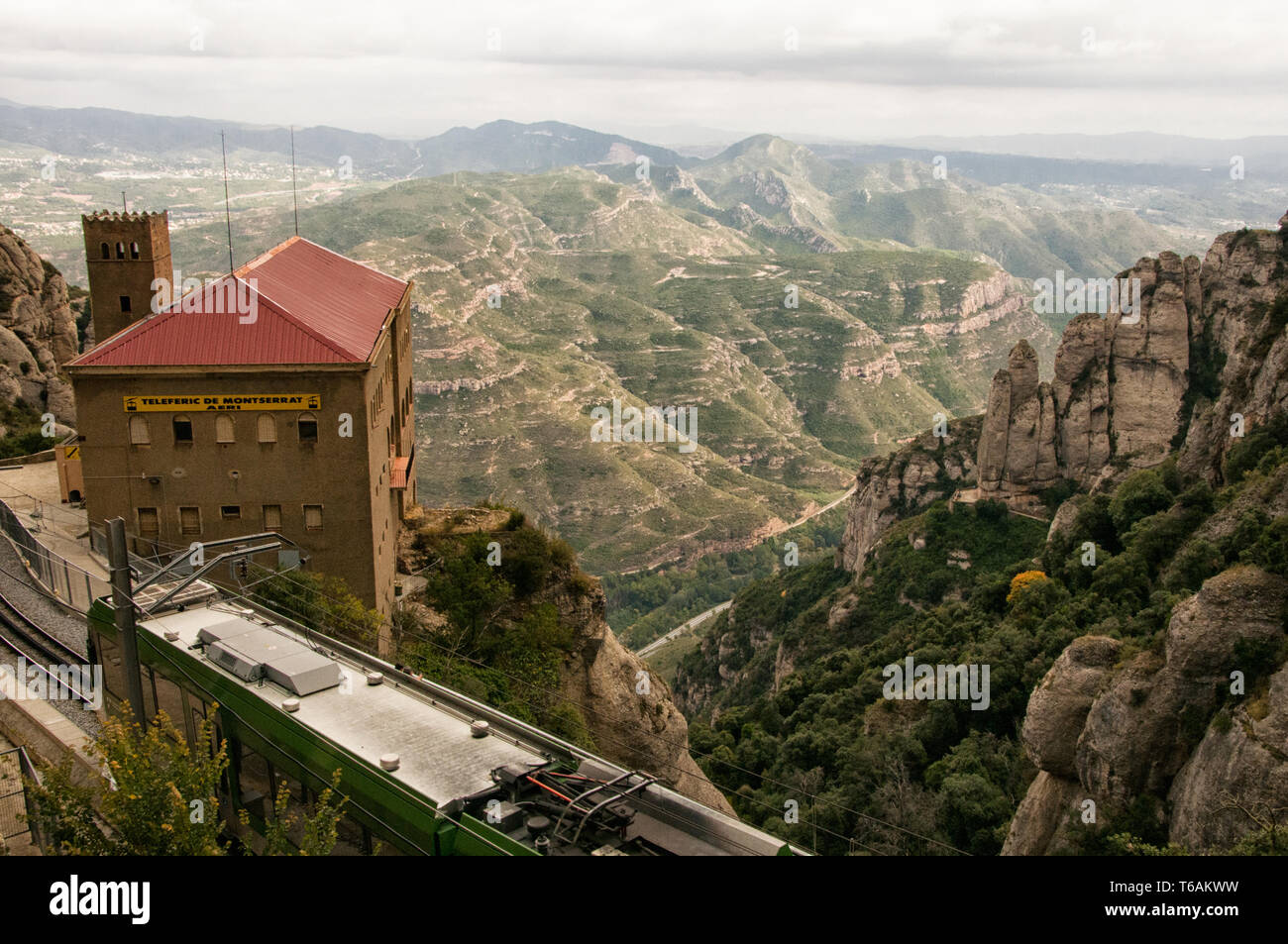 Teleferico Bâtiment dans Montserrat en Espagne Banque D'Images