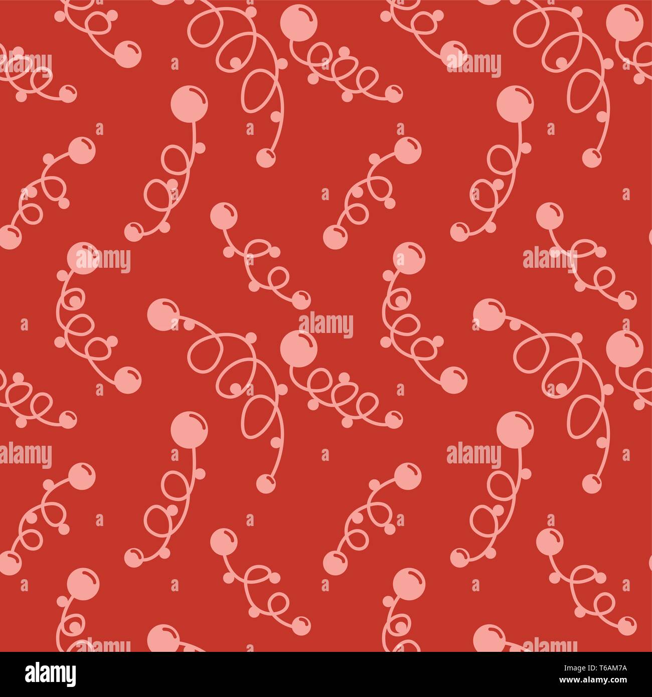 Les baies et les feuilles à la main. Vector hand drawn seamless pattern pour textile, papier d'emballage, tissu, papier peint, etc. web Illustration de Vecteur