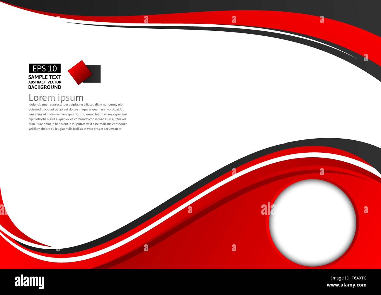 Resume Rouge Et Noir Sur Fond Blanc Geometrique Avec Copie Espace Vector Illustration Image Vectorielle Stock Alamy
