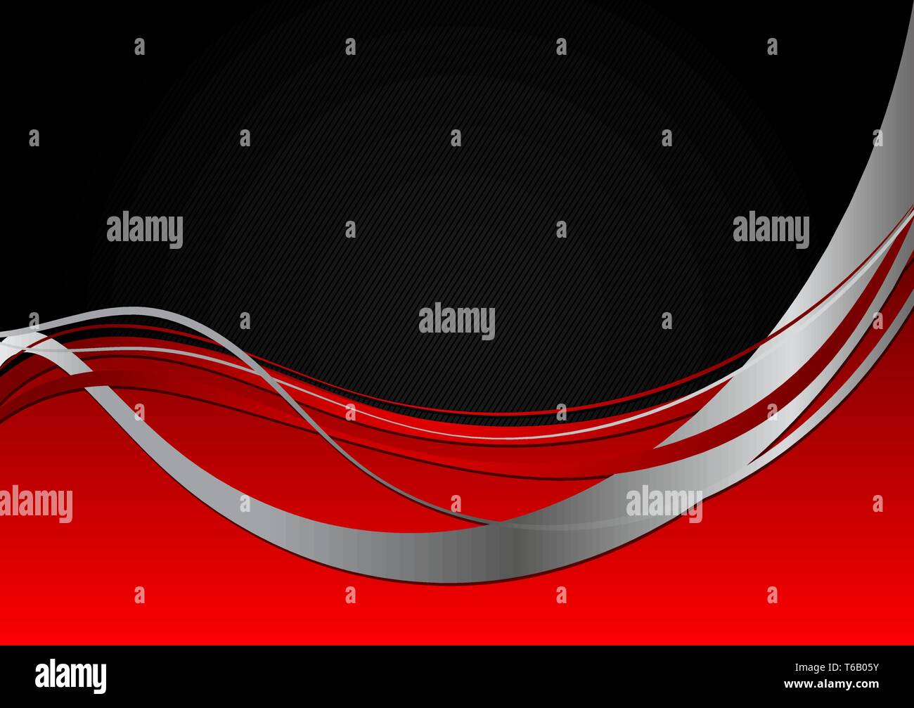 Résumé rouge et noir fond d'onde avec l'exemplaire de l'espace. Vector illustration Illustration de Vecteur
