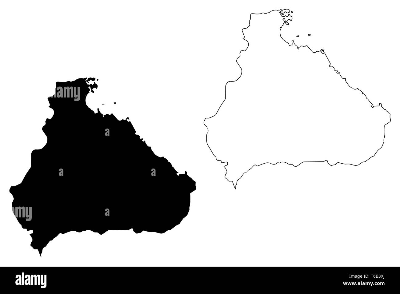 La province du Kangwon (République populaire démocratique de Corée, République populaire démocratique de Corée, RPD de Corée, les provinces de la Corée du Nord) site vector illustration, croquis Kangwondo gribouillis Illustration de Vecteur