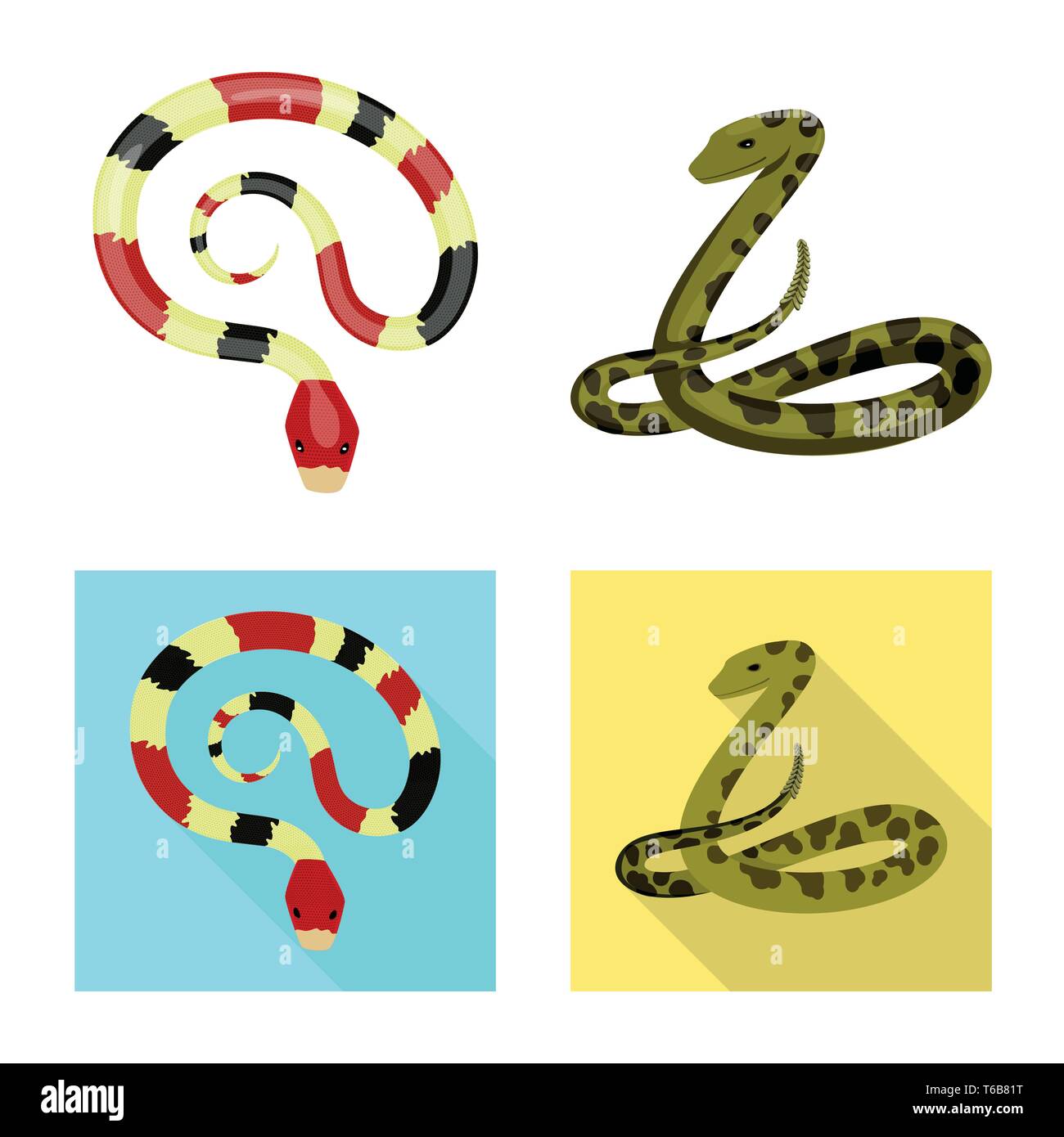 ,Serpent python,corail,rouge,animal,Black,blanc,vert,jungle,viper anaconda serpent,la queue,,royal,mammifère,nature,danger,médecine,poison,,le mal,mal,bouchée,peau,reptiles,set,icône,,illustration,collection,isolé,design,graphisme,élément,signe, vecteurs vecteur , Illustration de Vecteur