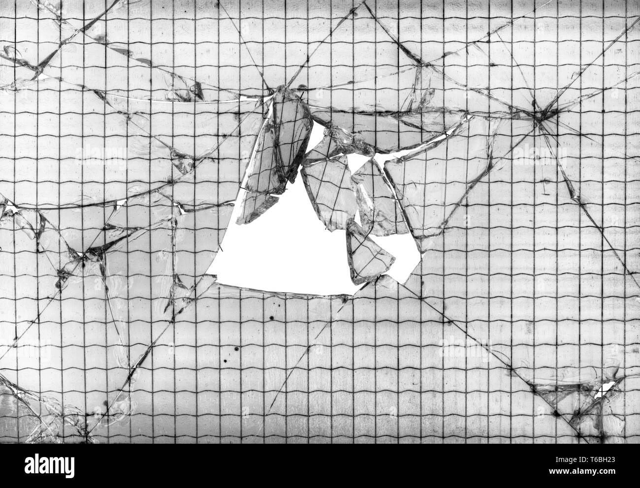 Fond de Verre brisé renforcé Banque D'Images