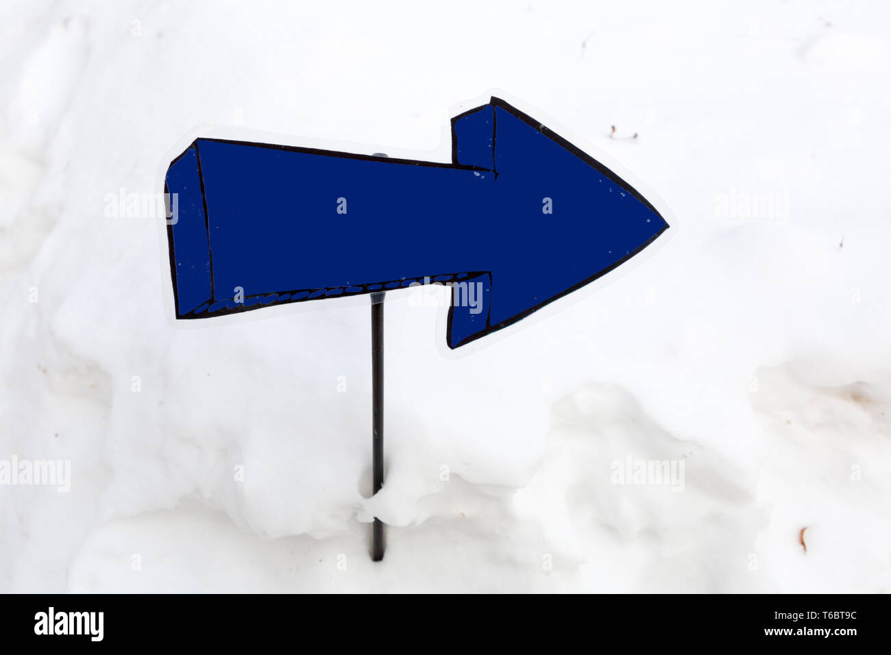 Pointeur de direction sans mots Banque D'Images