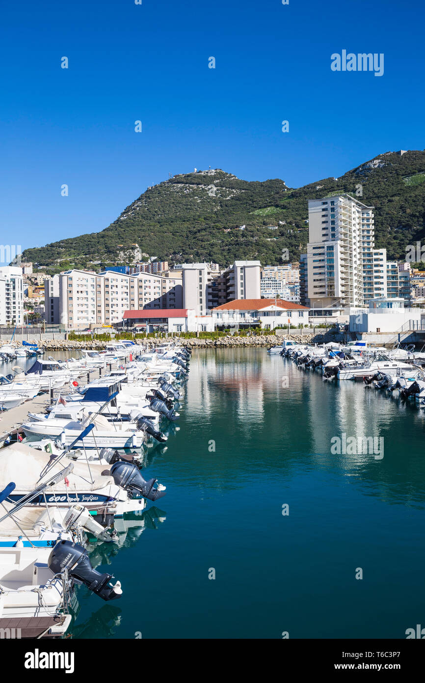 Gibraltar, les petits bateaux de plaisance Banque D'Images