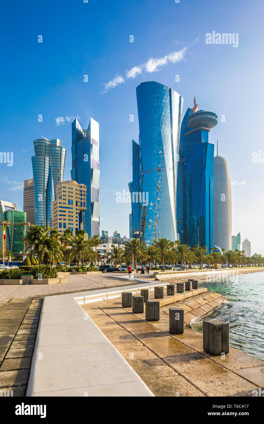 Skyline West Bay, Doha, Qatar Banque D'Images