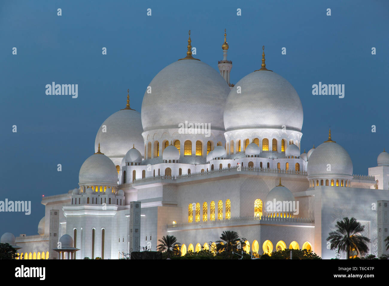 Émirats arabes unis, Abu Dhabi, la Grande Mosquée Sheikh Zayed Banque D'Images
