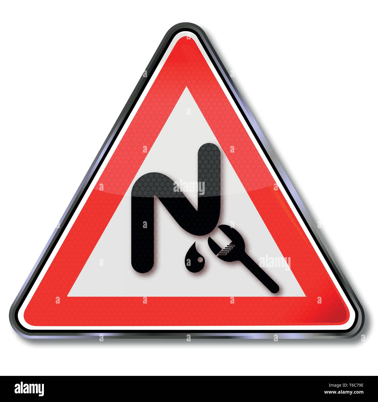 L'éclatement d'un tuyau qui fuit et siphon Illustration de Vecteur